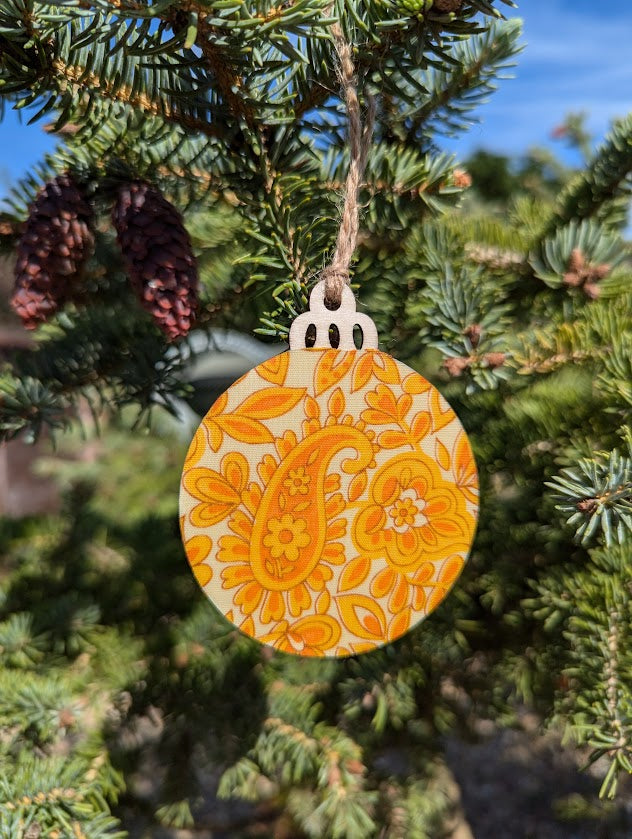 Sunshine Yellow Handcrafted Floral Wooden Ornament✨