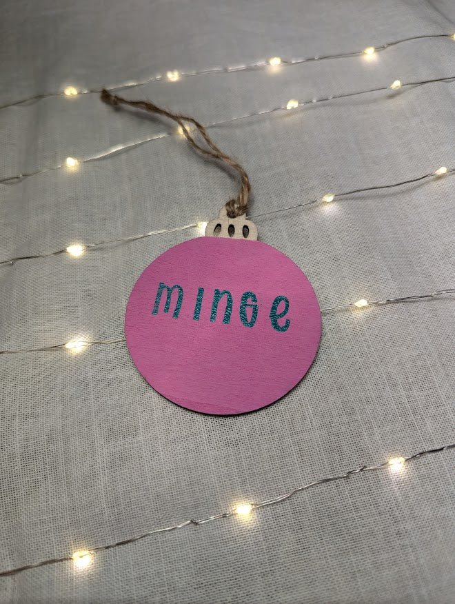 Minge - Cheeky Swear Word Bauble