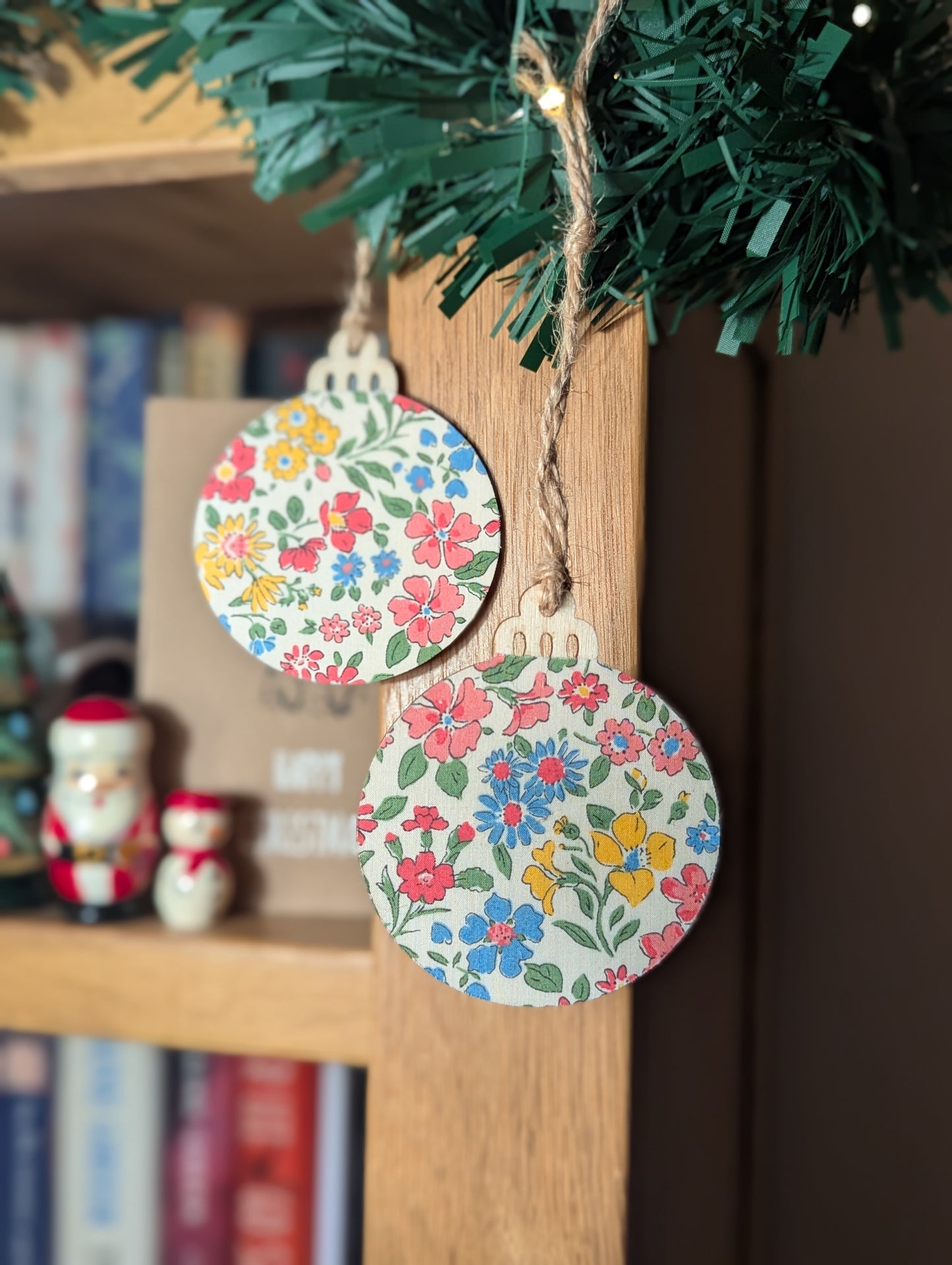 Liberty London Tana Lawn Sherbet flowers Handmade Bauble