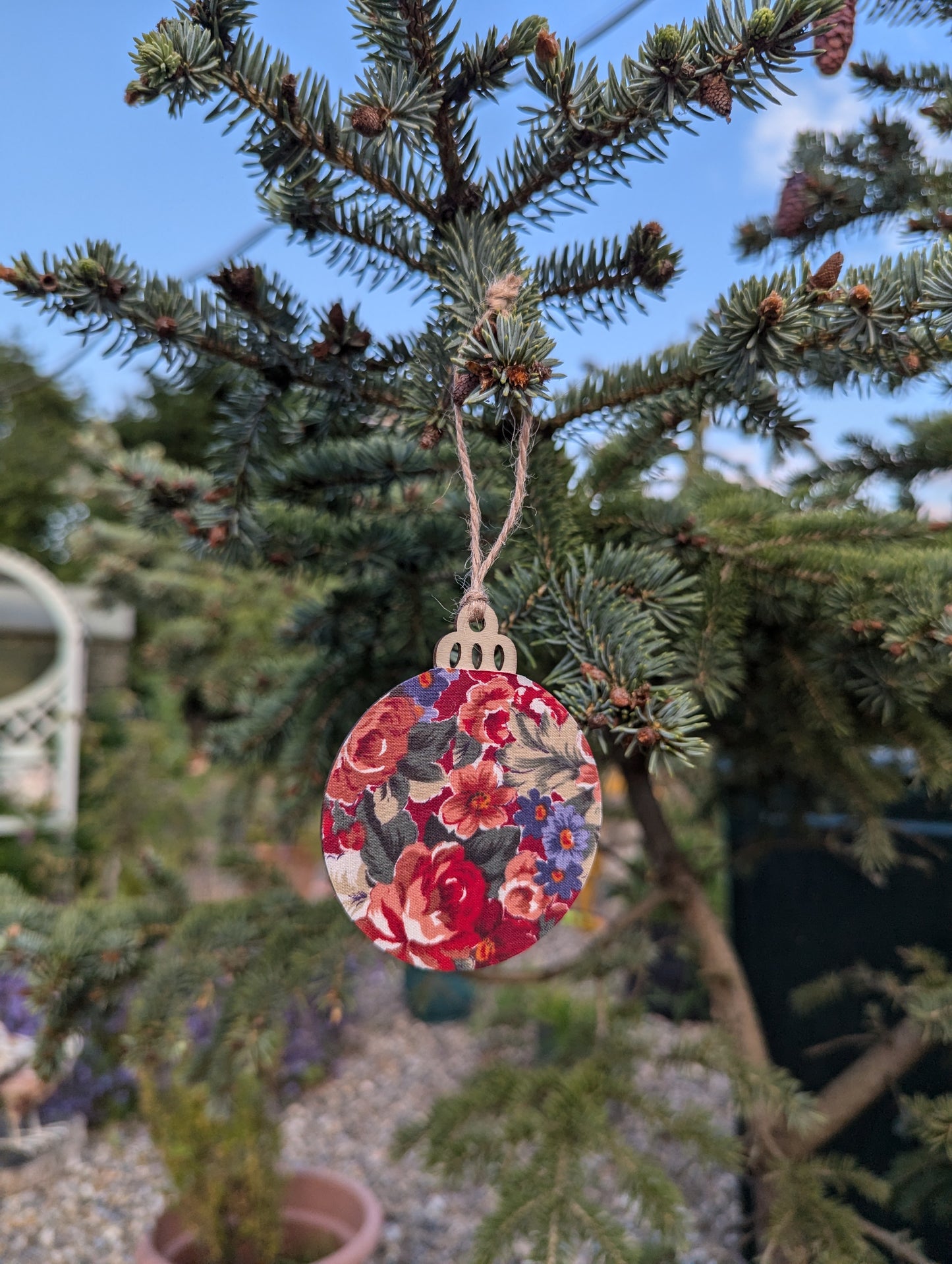 Floral Handcrafted Wooden Ornament✨
