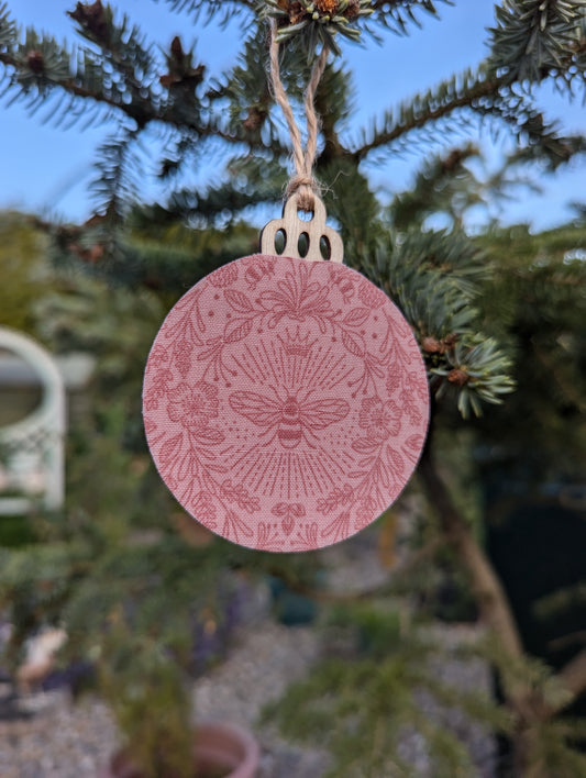 Bumble bee Handcrafted Floral Wooden Ornament✨