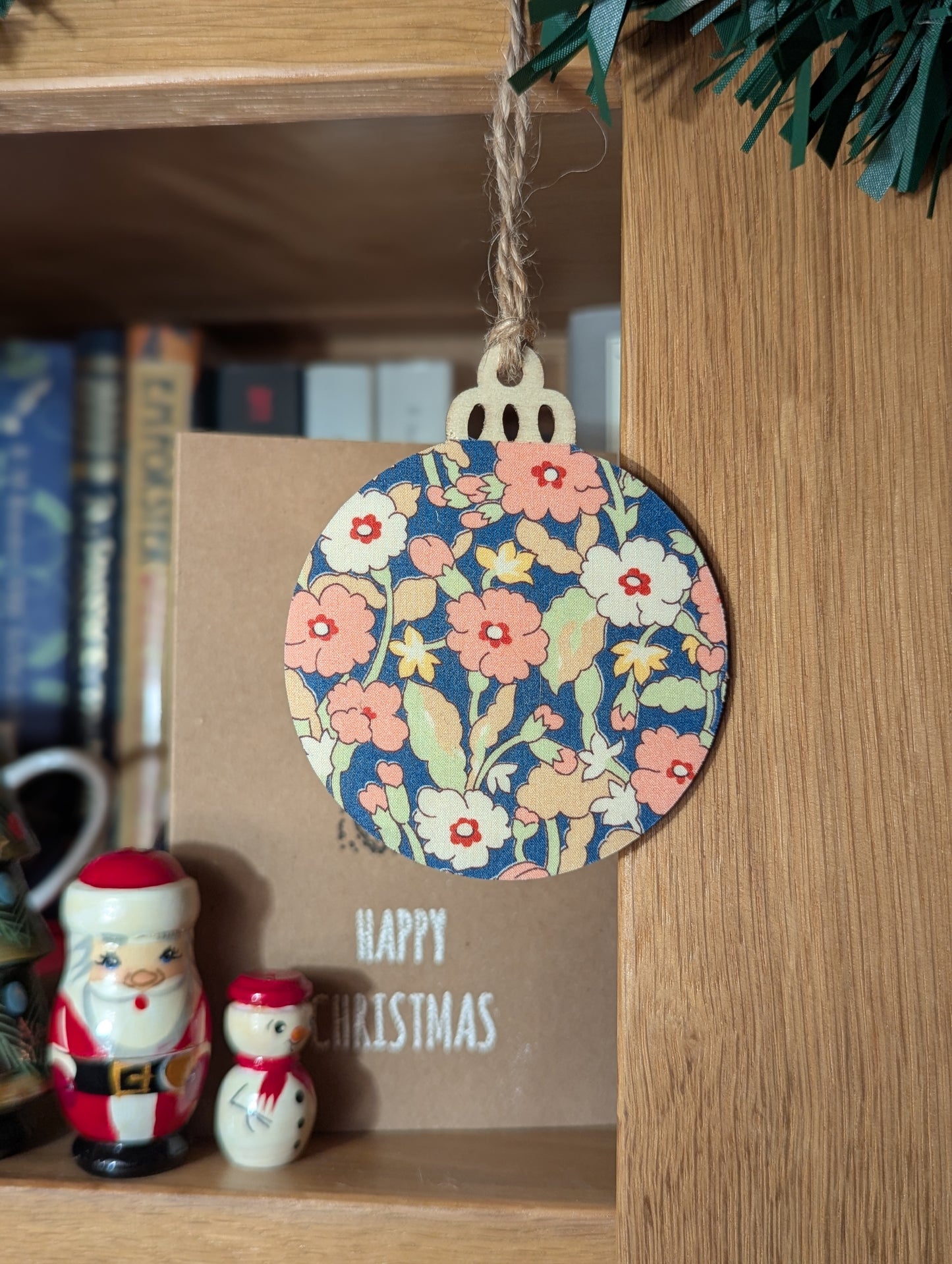 Liberty Tana Lawn Fabric Navy Blue Handmade Bauble