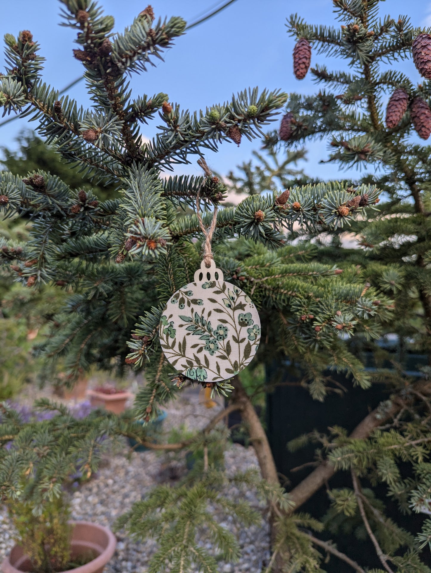 Handcrafted Floral Wooden Ornament✨