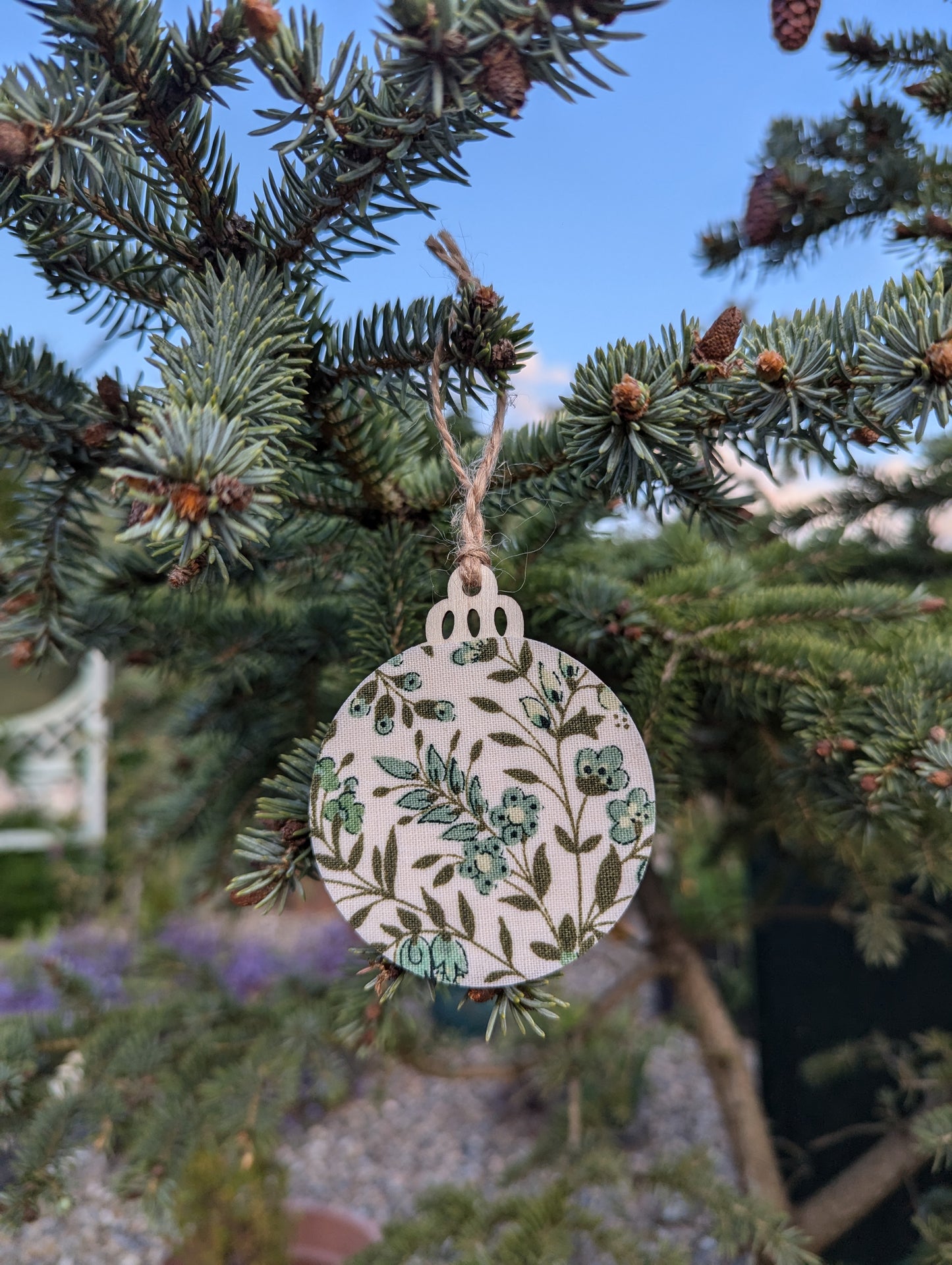 Handcrafted Floral Wooden Ornament✨