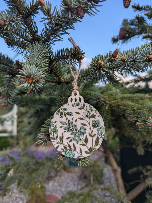 Handcrafted Floral Wooden Ornament✨