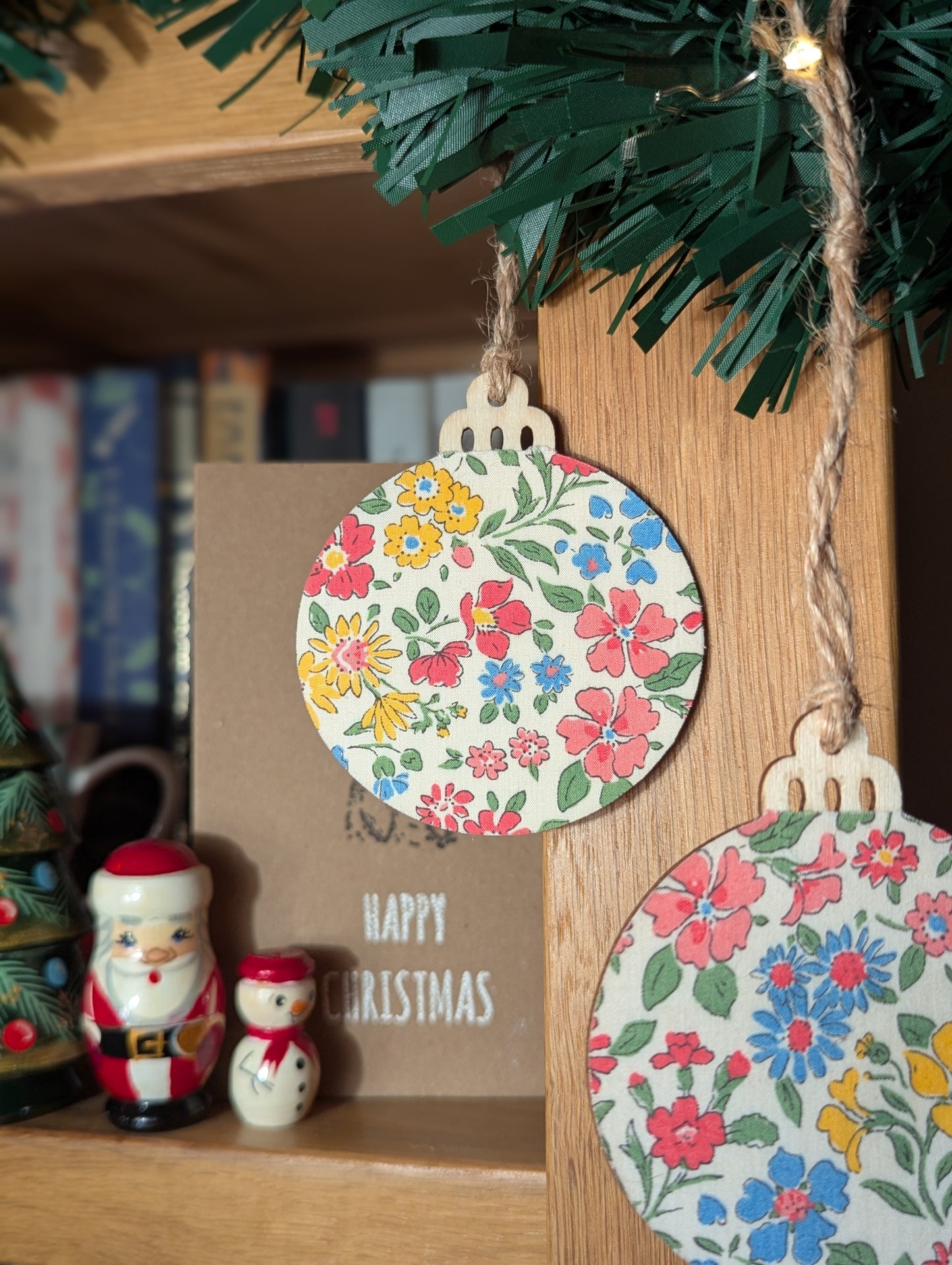 Liberty London Tana Lawn Sherbet flowers Handmade Bauble