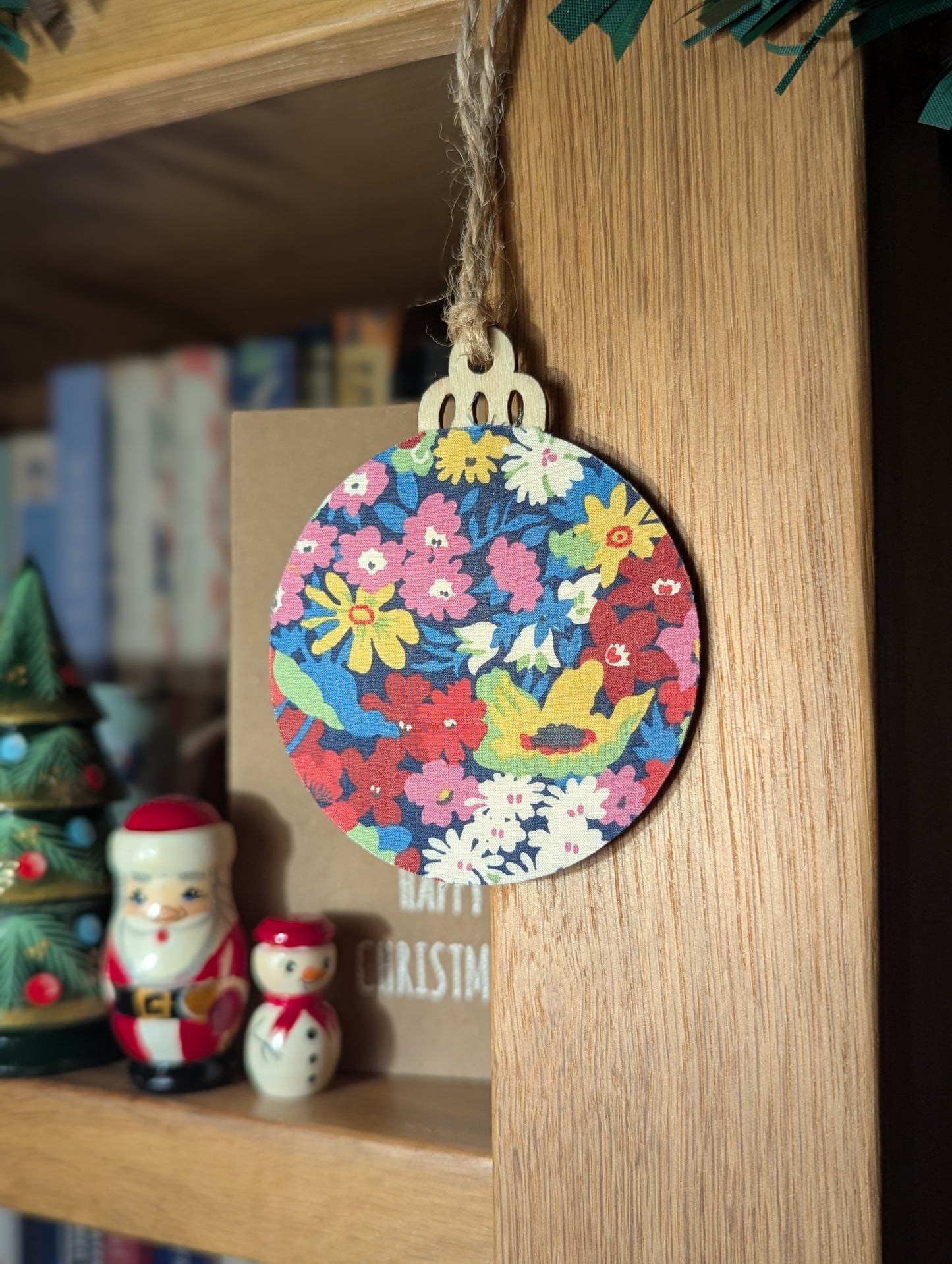 Liberty Tana Lawn Fabric Navy Multi Handmade Bauble