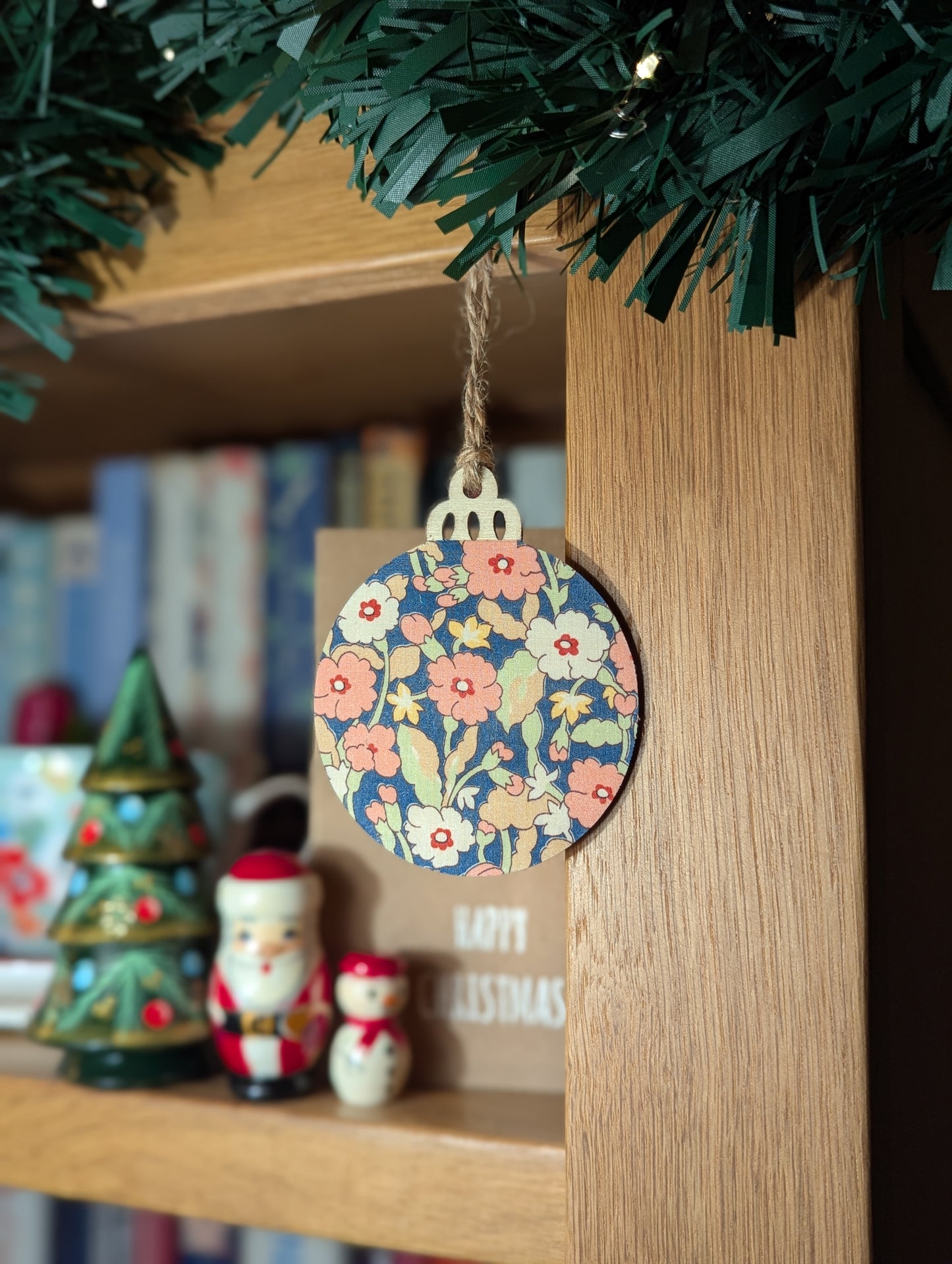 Liberty Tana Lawn Fabric Navy Blue Handmade Bauble