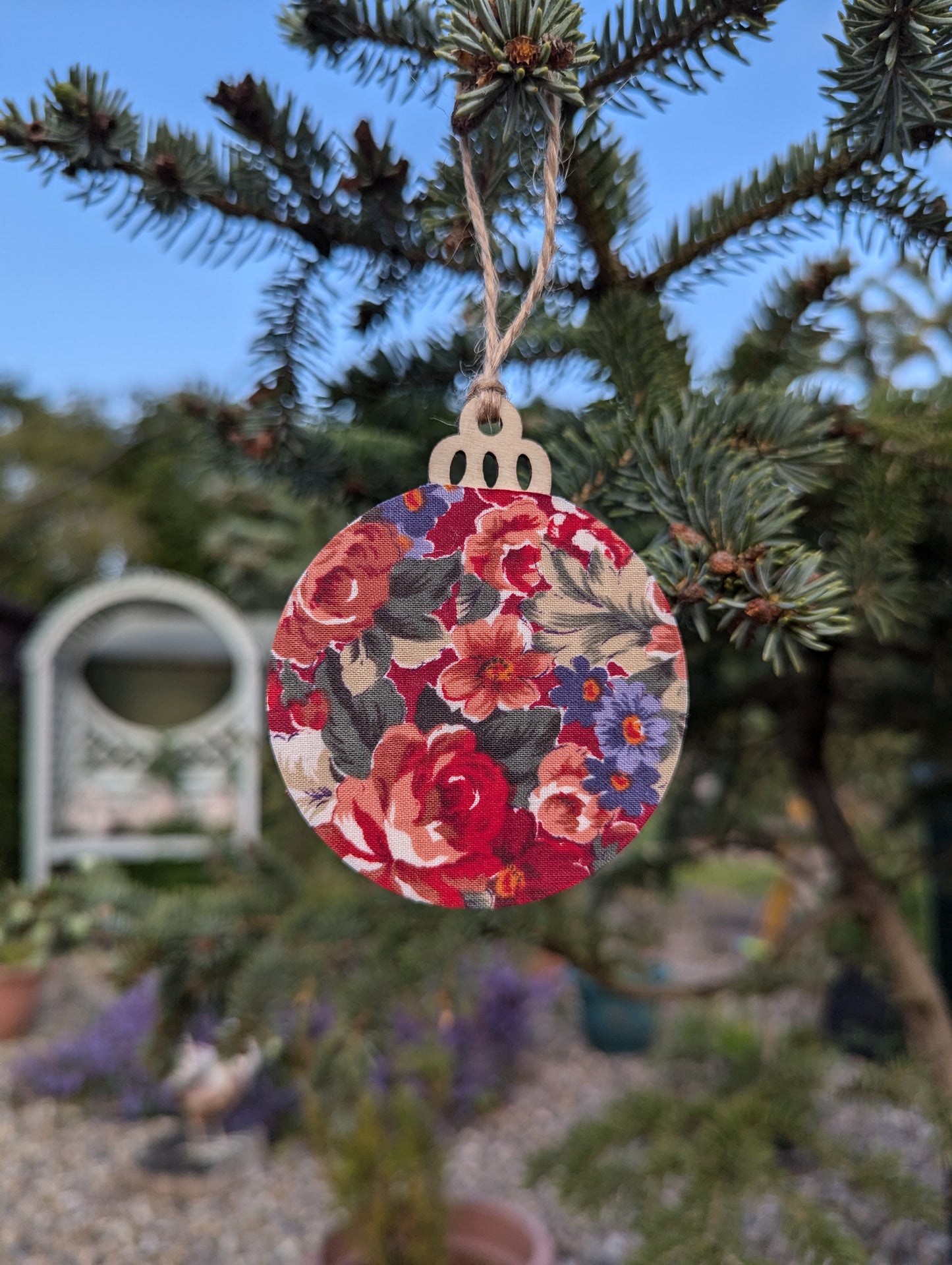 Floral Handcrafted Wooden Ornament✨